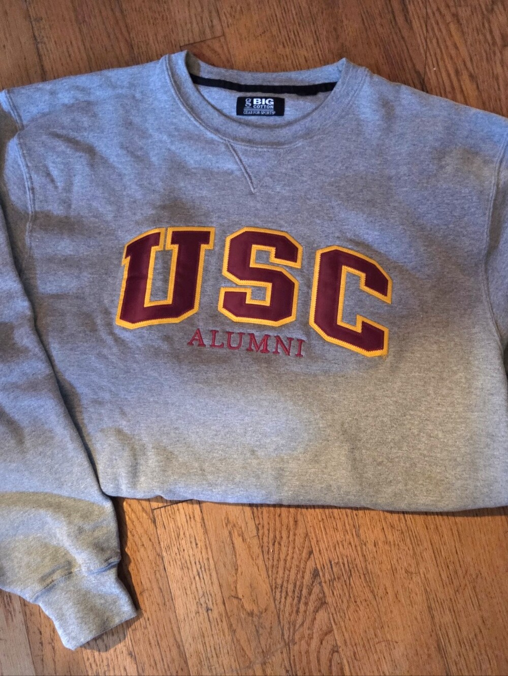 Vintage USC Alumni Gray Crewneck Sweatshirt with Cardinal & Gold Letters
